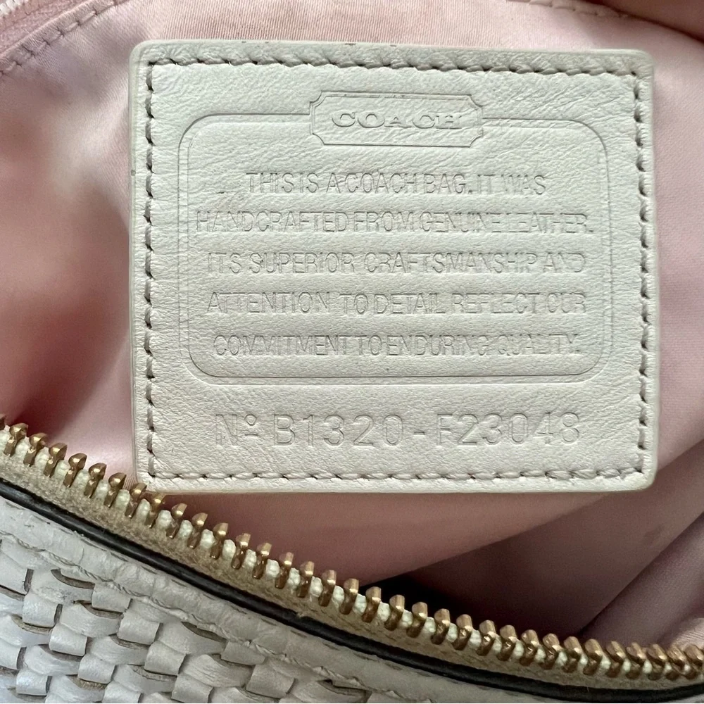 Coach Vintage Plaid Beige Leather Shoulders/Crossbody/Satchels Bag
